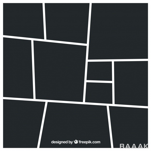 قاب-جذاب-Black-photo-frame-collage-template_299502709