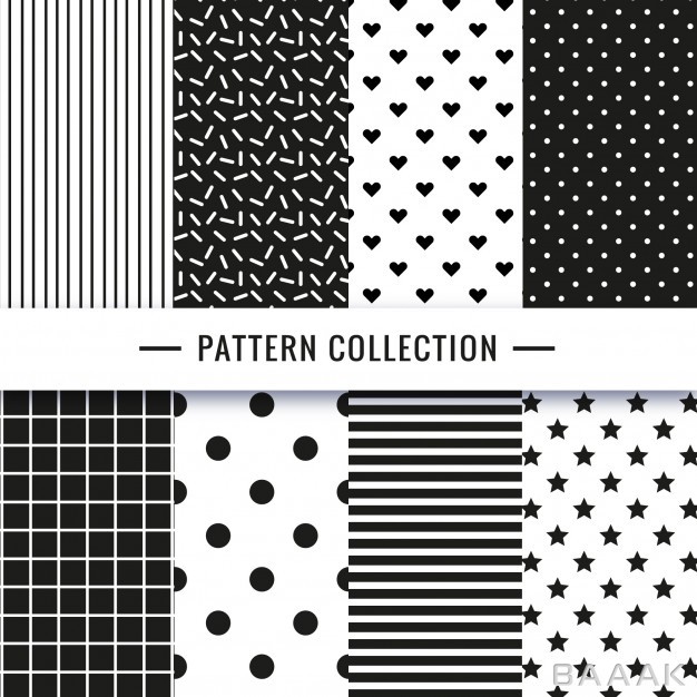 پترن-مدرن-Black-white-seamless-pattern-collection_820700999