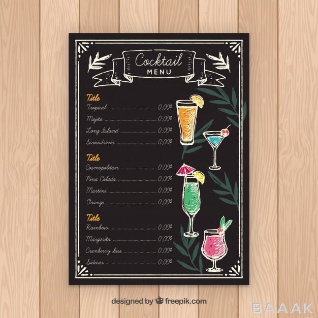 منو-خاص-Blackboard-style-cocktail-menu-template_397742037