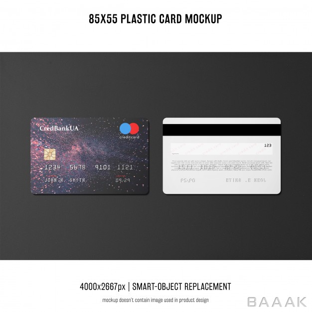موکاپ-زیبا-Plastic-credit-card-mockup_667617934