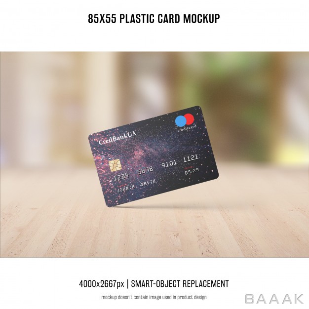 موکاپ-زیبا-Plastic-credit-card-mockup_158650786