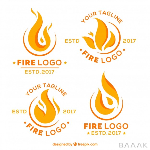 لوگو-مدرن-Flat-design-fire-logo-collection_1509900