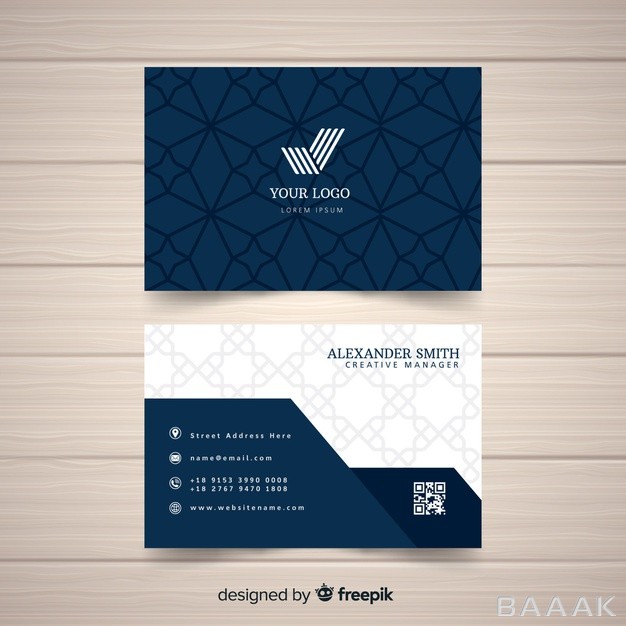 کارت-ویزیت-مدرن-و-جذاب-Flat-elegant-business-card-template_5122722