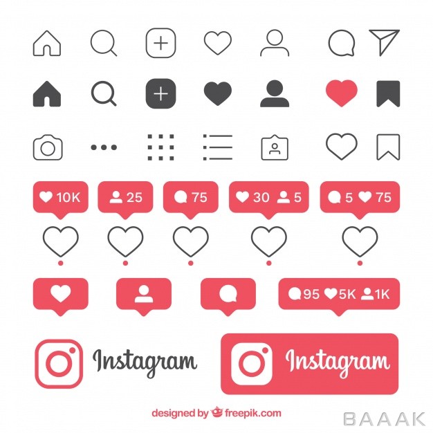 آیکون-مدرن-Flat-instagram-icons-notifications-set_530938517