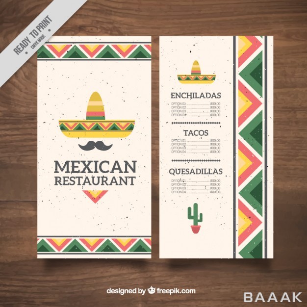 منو-خلاقانه-Flat-mexican-hat-moustache-mexican-food-menu_238501866
