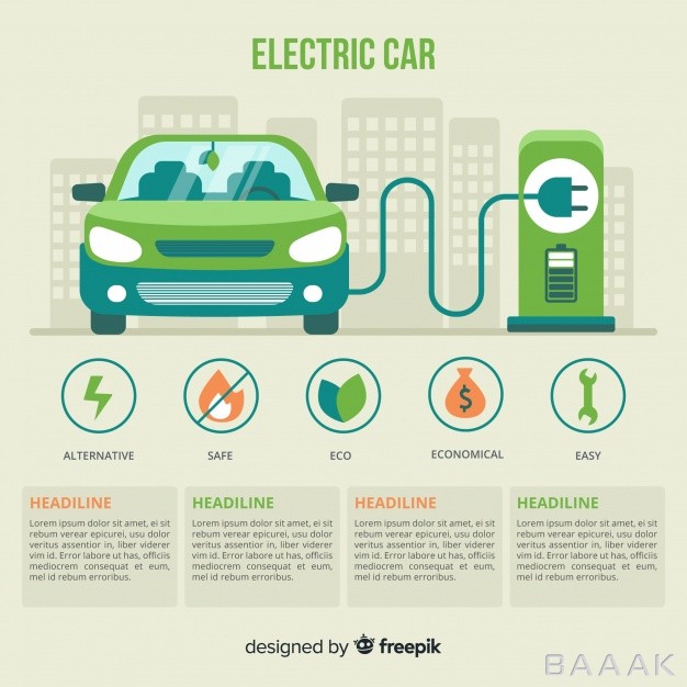 اینفوگرافیک-مدرن-و-خلاقانه-Electric-car-infographic_3534828