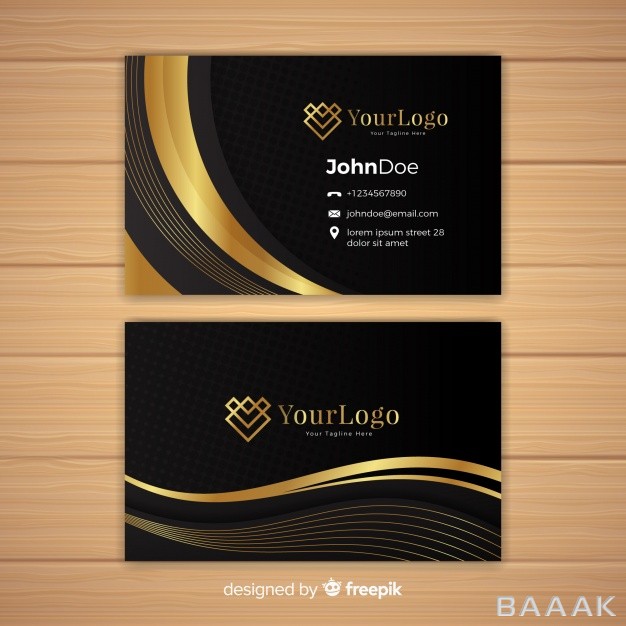 کارت-ویزیت-جذاب-Elegant-business-card-template-with-golden-style_3094707