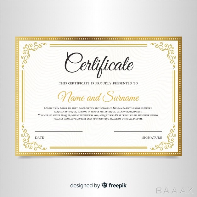 قالب-سرتیفیکیت-جذاب-Elegant-certificate-template-with-ornamental-frame_862410183