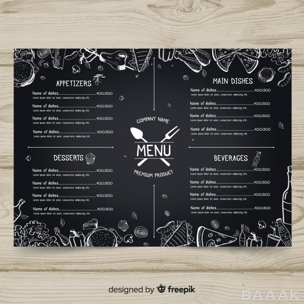 منو-خاص-و-خلاقانه-Elegant-restaurant-menu-template-with-chalkboard-style_833087148