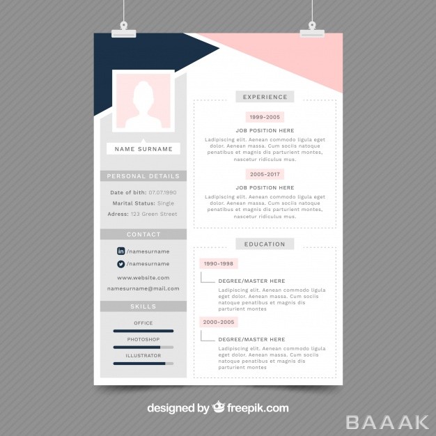 قالب-رزومه-خاص-و-خلاقانه-Elegant-resume-template_621119215