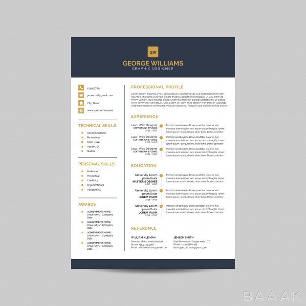 قالب-رزومه-خاص-و-خلاقانه-Elegant-resume-template_903456543