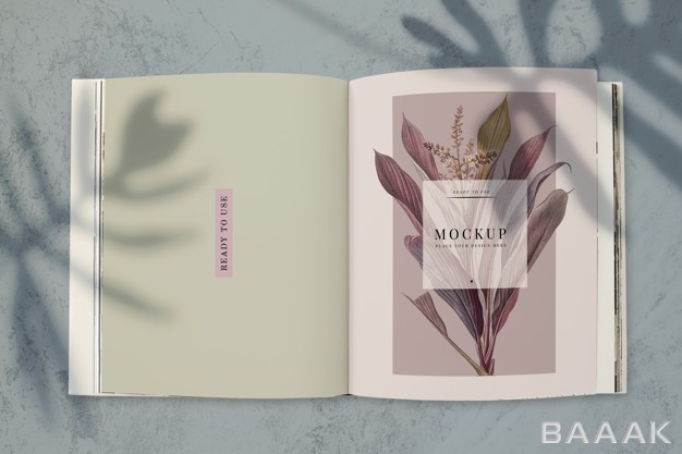 موکاپ-زیبا-Floral-magazine-mockup-with-blank-space_916581259