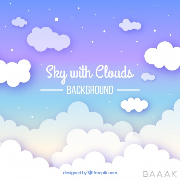 پس-زمینه-زیبا-Cloudy-sky-background-flat-style_769669504