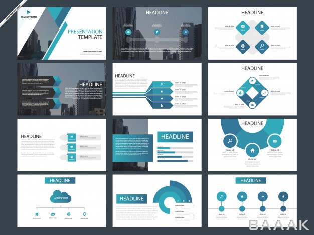اینفوگرافیک-مدرن-Blue-abstract-presentation-templates-infographic_2022224