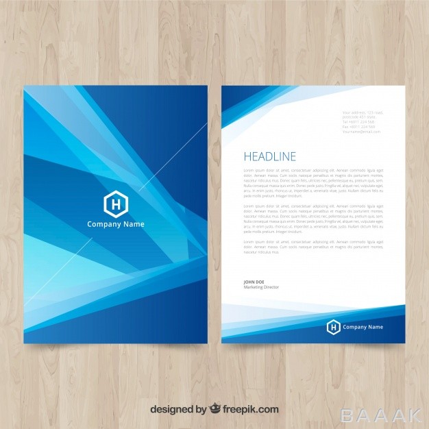 بروشور-مدرن-Blue-corporate-brochure-with-abstract-shapes_1257924