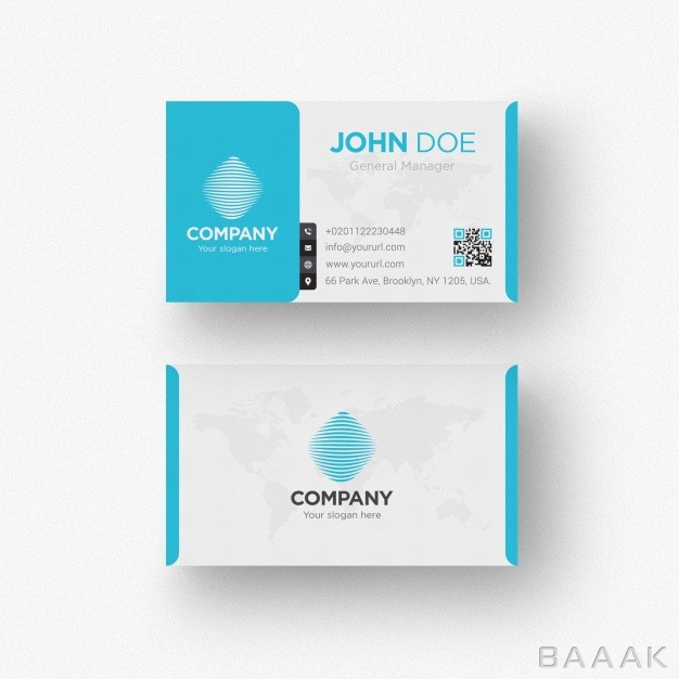 کارت-ویزیت-زیبا-Blue-white-business-card_1239054