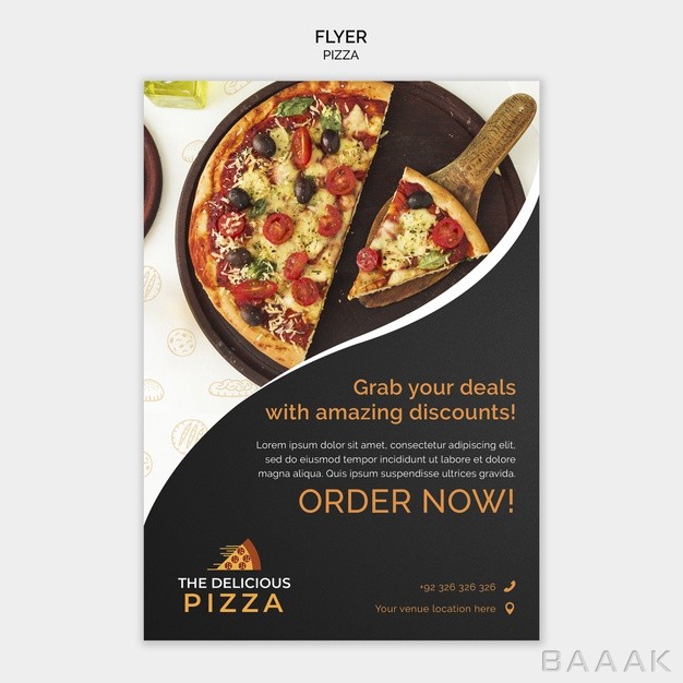 تراکت-مدرن-و-جذاب-Flyer-pizza-ordering_384902238