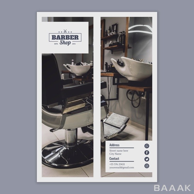 تراکت-زیبا-Flyer-template-with-barber-concept_389073932