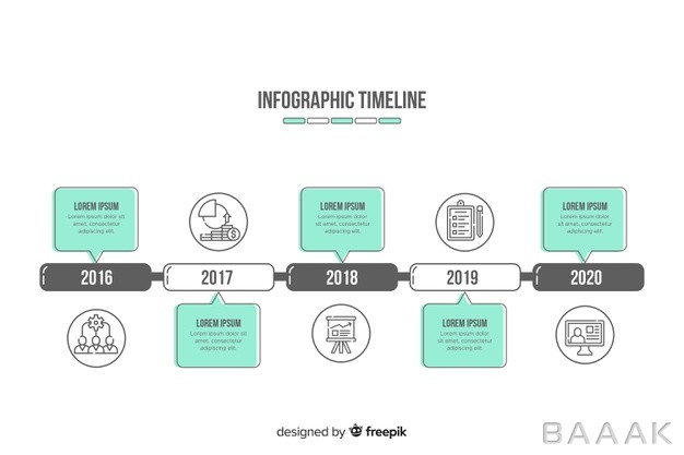 اینفوگرافیک-خلاقانه-Infographic-timeline-template-flat-design_4894269