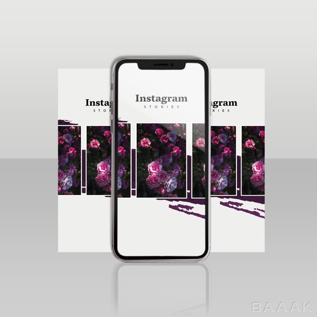 اینستاگرام-خاص-Instagram-post-template-with-smartphone-floral-concept_350954250