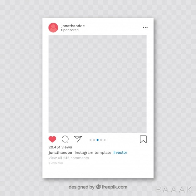 قالب-اینستاگرام-پرکاربرد-Instagram-post-with-transparent-background_709757600