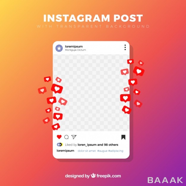 پس-زمینه-خلاقانه-Instagram-post-with-transparent-background_741476298