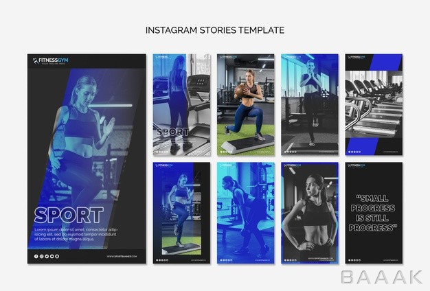 فیتنس-پرکاربرد-Instagram-stories-collection-with-fitness-concept_672938469