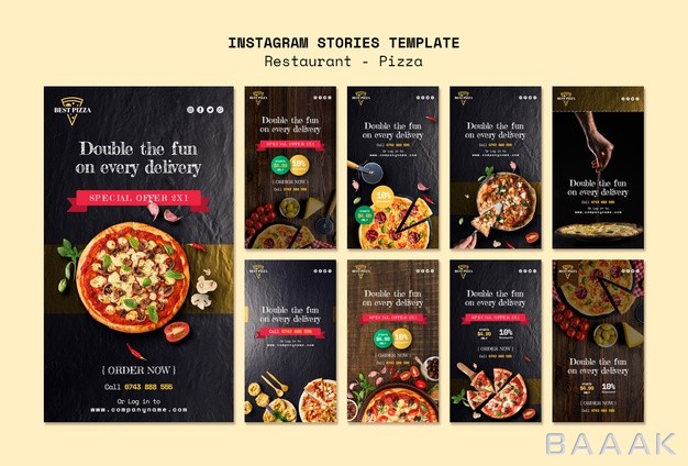 قالب-اینستاگرام-خاص-Instagram-stories-pizza-restaurant_164159660