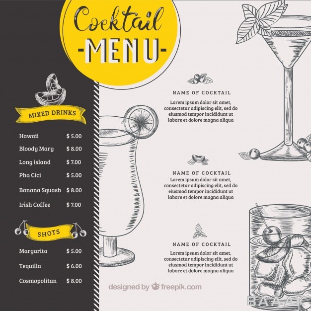 منو-خلاقانه-Cocktail-menu-template-hand-drawn-style_849405990