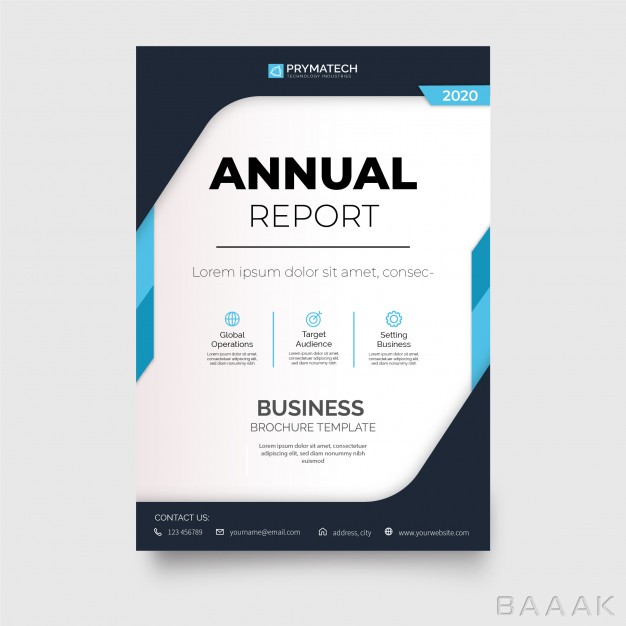 بروشور-زیبا-و-جذاب-Modern-annual-report-brochure-with-abstract-shapes_5742967