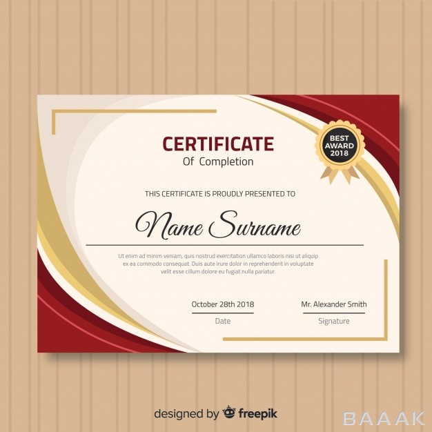 قالب-سرتیفیکیت-زیبا-و-جذاب-Modern-certificate-template-with-flat-design_254997856