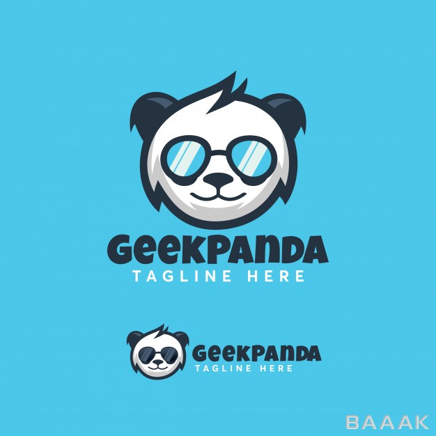 لوگو-زیبا-و-خاص-Modern-geek-panda-logo-design-template_4189574