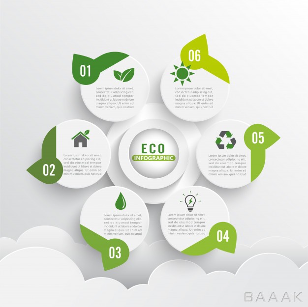 اینفوگرافیک-مدرن-و-خلاقانه-Modern-green-ecology-design-layout-infographics-6-options_863748343