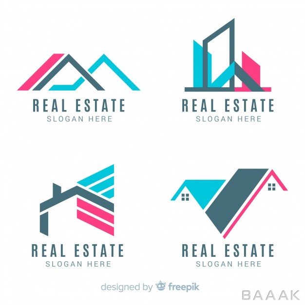 لوگو-زیبا-Modern-real-estate-logo-collection_2942693