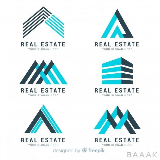 لوگو-جذاب-Modern-real-estate-logo-collection_2942696