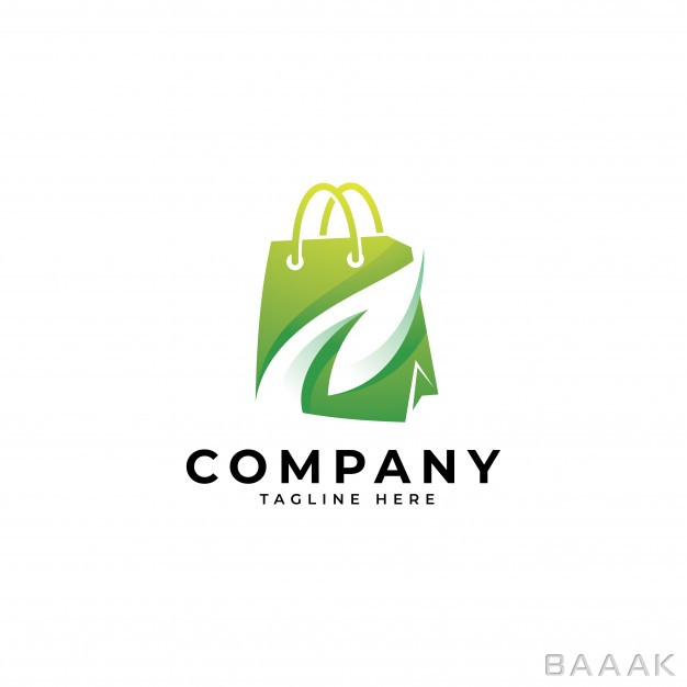 لوگو-زیبا-و-جذاب-Modern-shopping-bag-green-leaf-logo_3780961