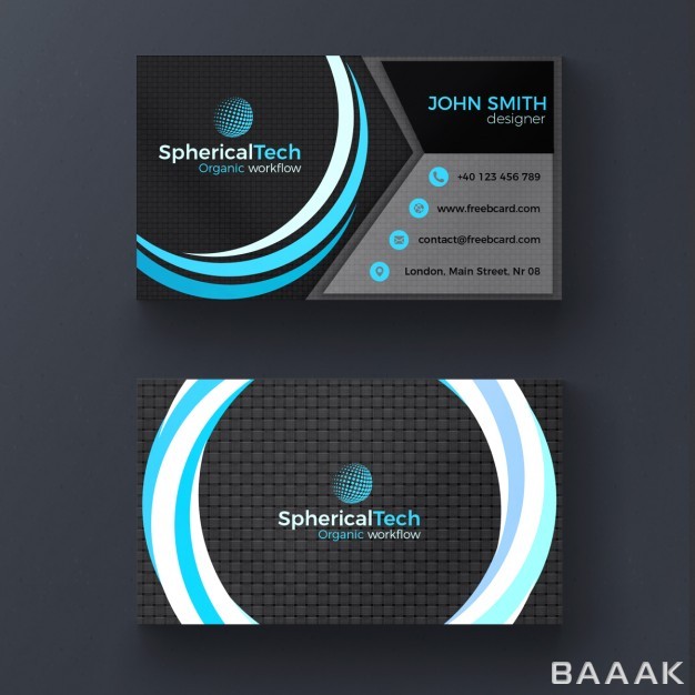 کارت-ویزیت-زیبا-Modern-spherical-business-card_1049357