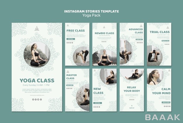 اینستاگرام-خلاقانه-Yoga-instagram-stories-template_686918259