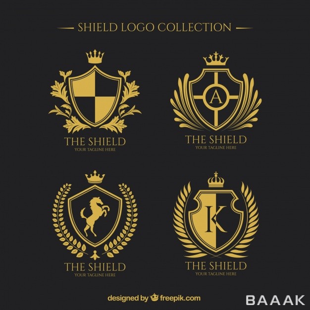 لوگو-فوق-العاده-Logos-golden-shields-collection_1079066