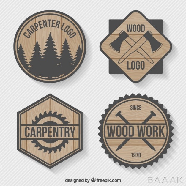 لوگو-خاص-و-خلاقانه-Logos-pack-wood-joinery_933490