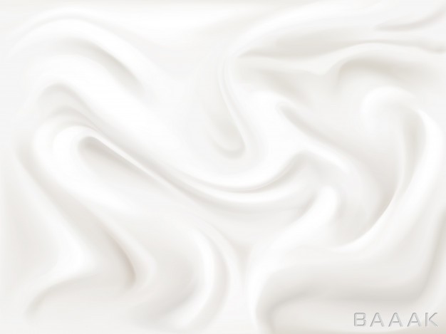 پترن-زیبا-و-خاص-Yogurt-cream-silk-texture-illustration-3d-liquid-white-paint-wavy-flow-pattern_301348174