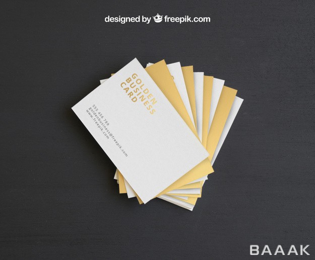 کارت-ویزیت-زیبا-و-جذاب-Golden-business-card-mock-up-template_1210388