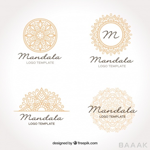 لوگو-زیبا-و-جذاب-Golden-mandala-logo-template_1175486