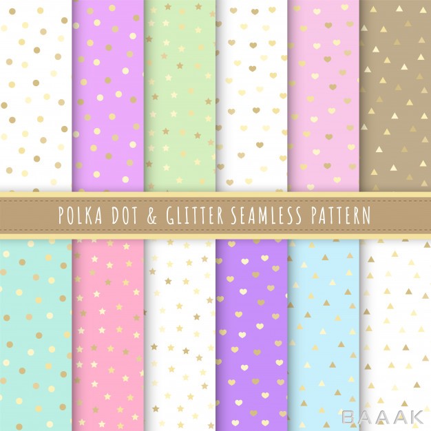 پترن-خاص-و-خلاقانه-Polka-dot-glitter-seamless-pattern-collection-pastel_675371553