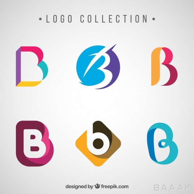 لوگو-جذاب-و-مدرن-Collection-abstract-colored-logos-with-letter-b_1193011