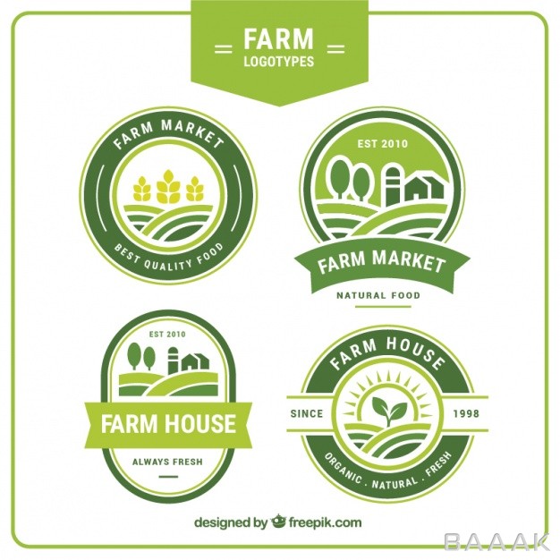 لوگو-جذاب-و-مدرن-Collection-four-green-farm-logos_229001003