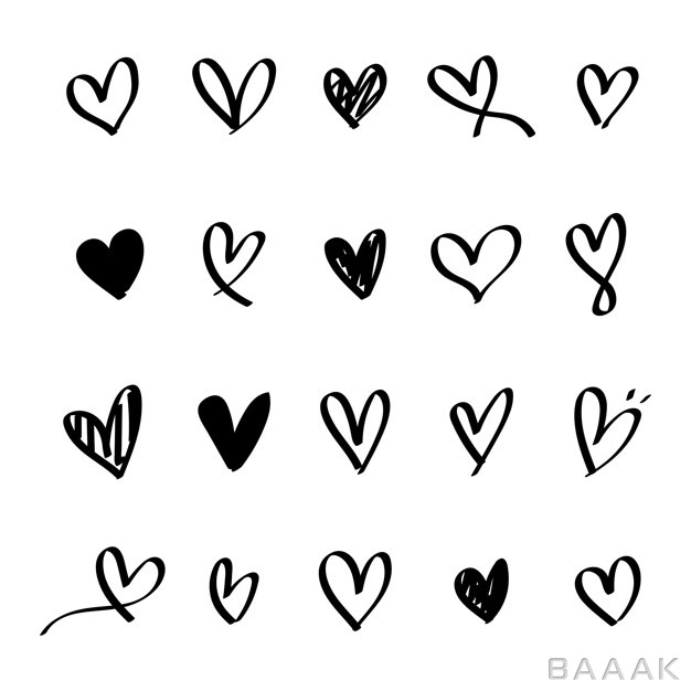 آیکون-فوق-العاده-Collection-illustrated-heart-icons_625355508