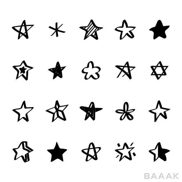 آیکون-زیبا-و-جذاب-Collection-illustrated-star-icons_114889191