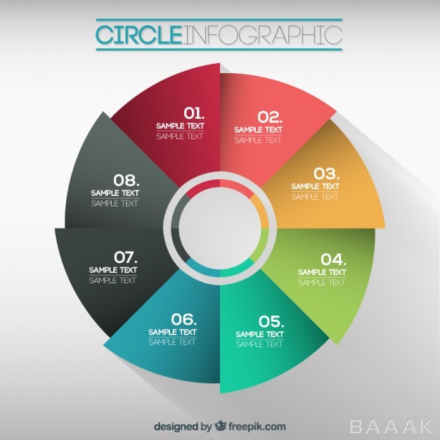 اینفوگرافیک-خاص-و-مدرن-Colorful-circle-infographic_825114