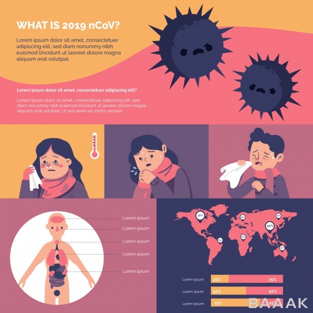 اینفوگرافیک-خاص-و-خلاقانه-Colorful-corona-virus-infographic_863564790